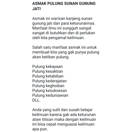[COD] MAHAGURU ASMAK PULUNG SUNAN GUNUNG JATI