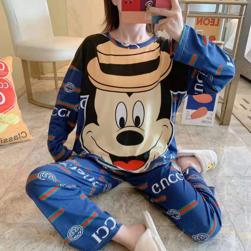 MDLV ~ MDLV BAJU TIDUR SET MICKEY HAT PP BAJU TIDUR IMPORT CEWEK BEST SELLER PIYAMA DEWASA FASHION IMPORT