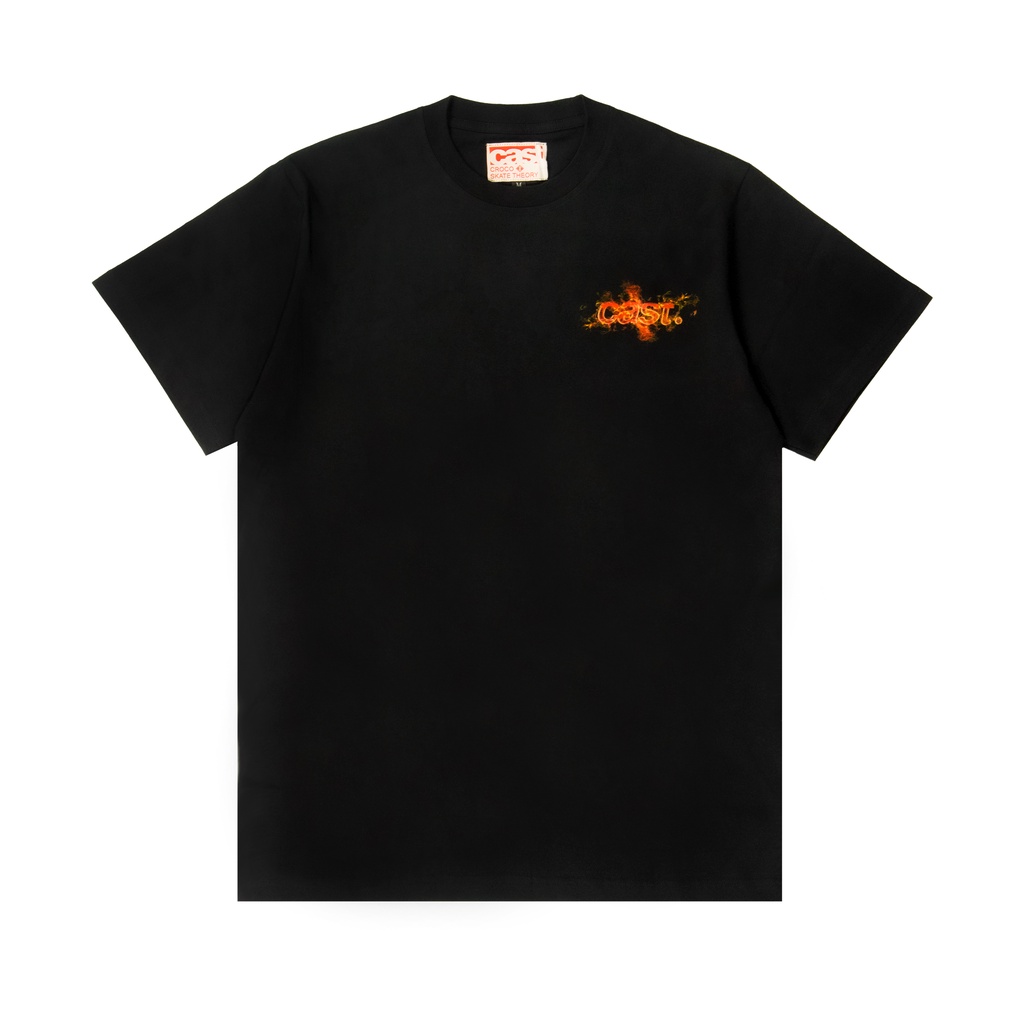 Cast Kaos Pria hitam  Tshirt spitfire