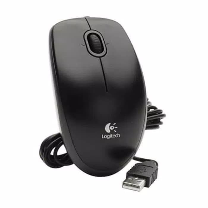 Mouse Logitech B100 OPTICAL USB ORIGINAL - Hitam