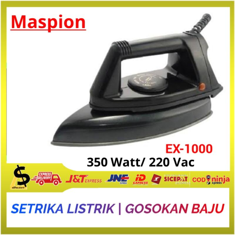 Jual Setrika Maspion Ex 1000 Teflon Ceramic Couting Gosokan Baju Indonesia Shopee Indonesia