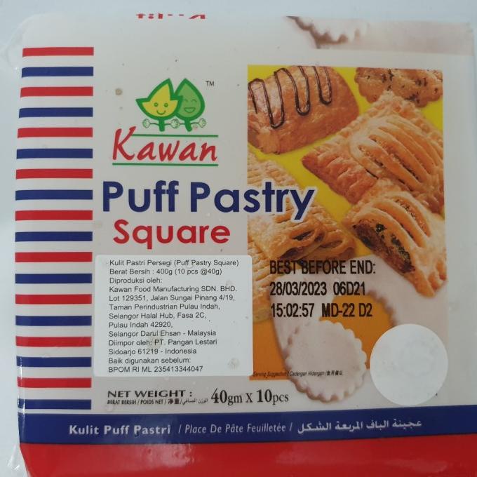 

Puff Pastry Square KAWAN 400g (isi 10 pcs) TERMURAH !!! TERLARIS TERPERCAYA ORIGINAL