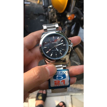 JAM TANGAN PRIA SEIKO TANGGAL STAINLESS WATER RESISTANT