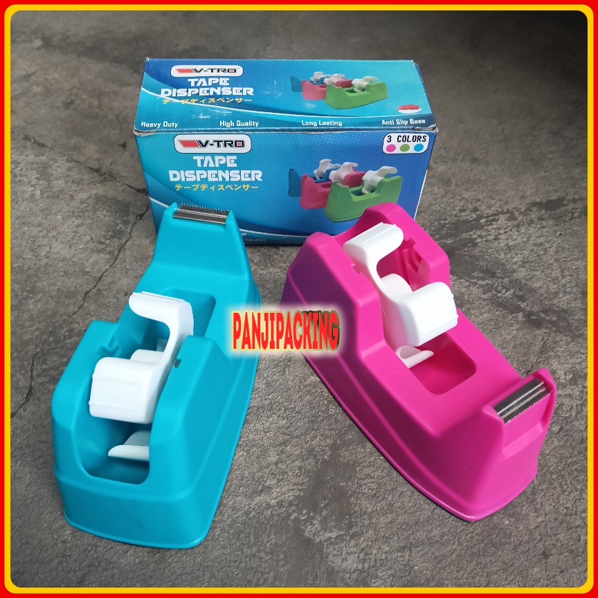 

Tape Dispenser Solasi Pemotong Lakban Tempat selotip 1 inch / 1/2 inch JunDW