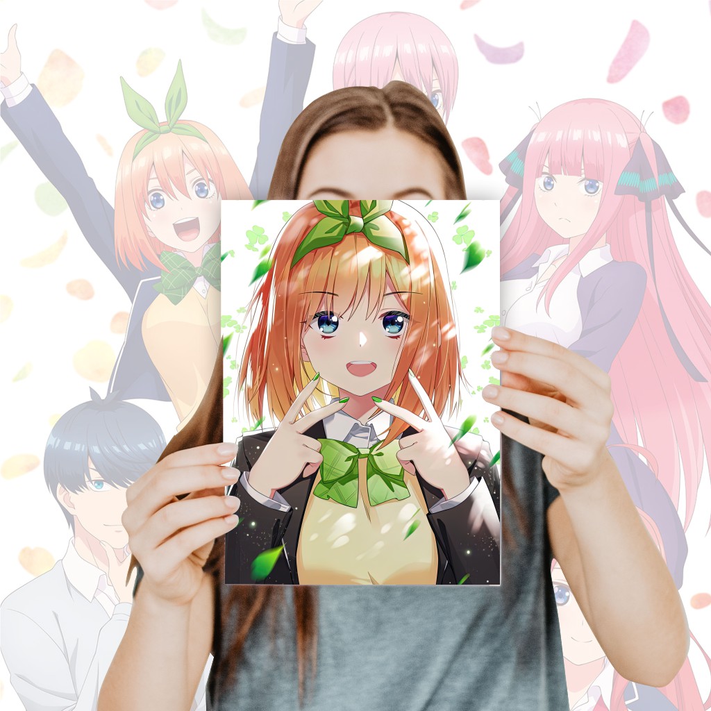 Poster Go Toubun No Hanayome Anime Size A4+ - Ichika Nino Miku Yotsuba Itsuki Fuutaro-14 Yotsuba C