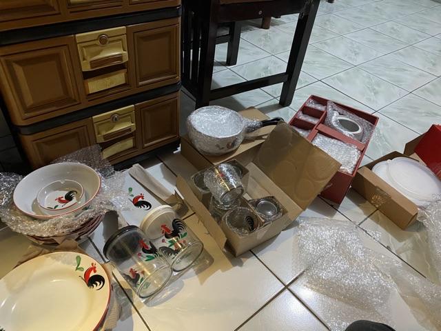 Toples Kaca Tinggi Ayam Jago / Ukuran 650ml / Jar Kaca