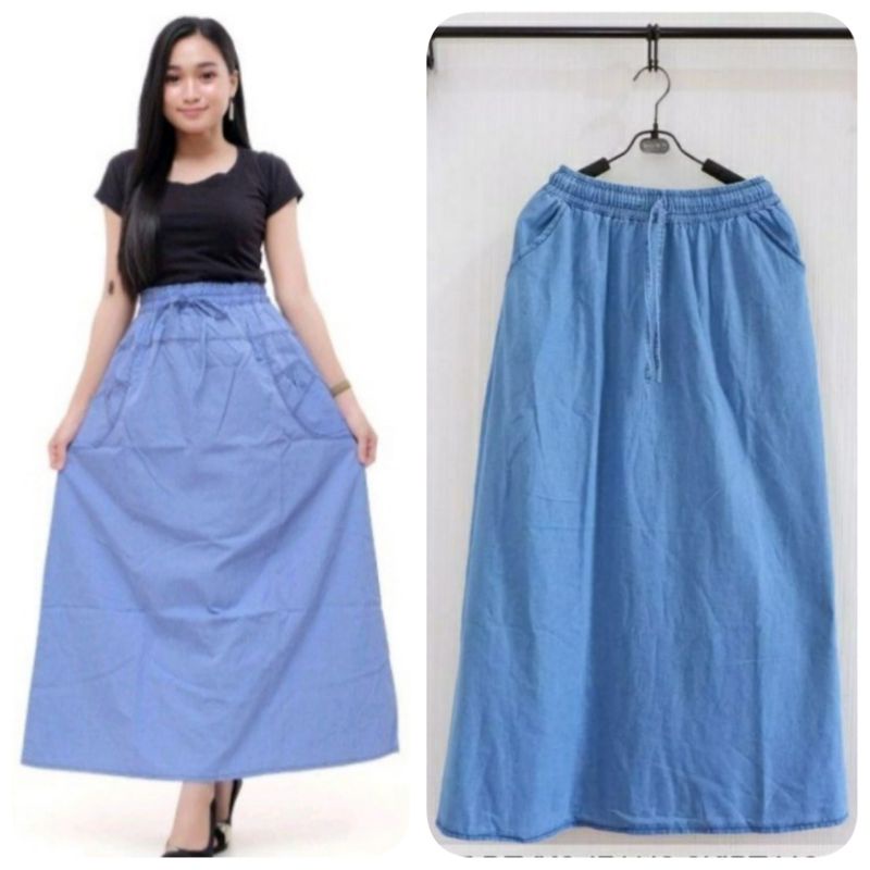 Rok Jeans Panjang Nikita Murah