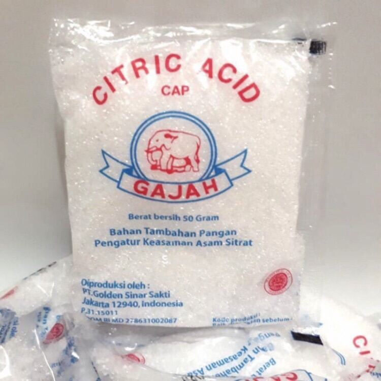 

Citric Acid Cap Gajah PER 5 SACHET x 50gr