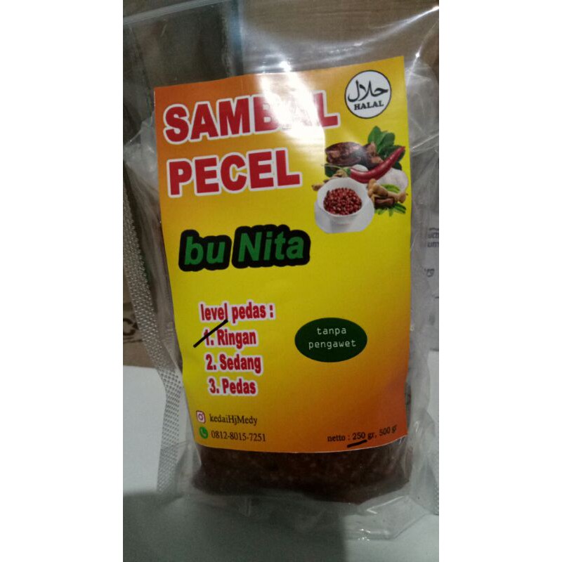 

Sambel Pecel bu Nita "Ringan " ukuran 250 gr