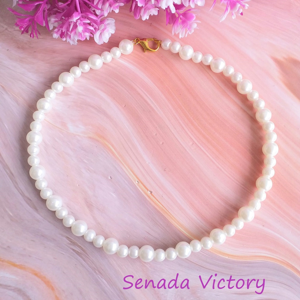 Senada Victory Kalung Choker Mutiara Nacklace Choker Aksesoris Wanita SKCM03