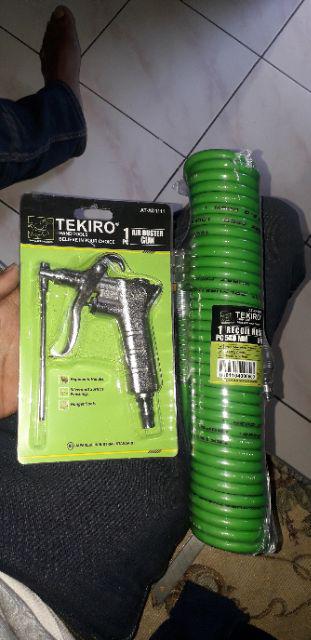 Selang Kompresor Tekiro 6 Meter Set Semprotan Angin Tekiro Selang Recoil 6 Meter Selang Sepiral