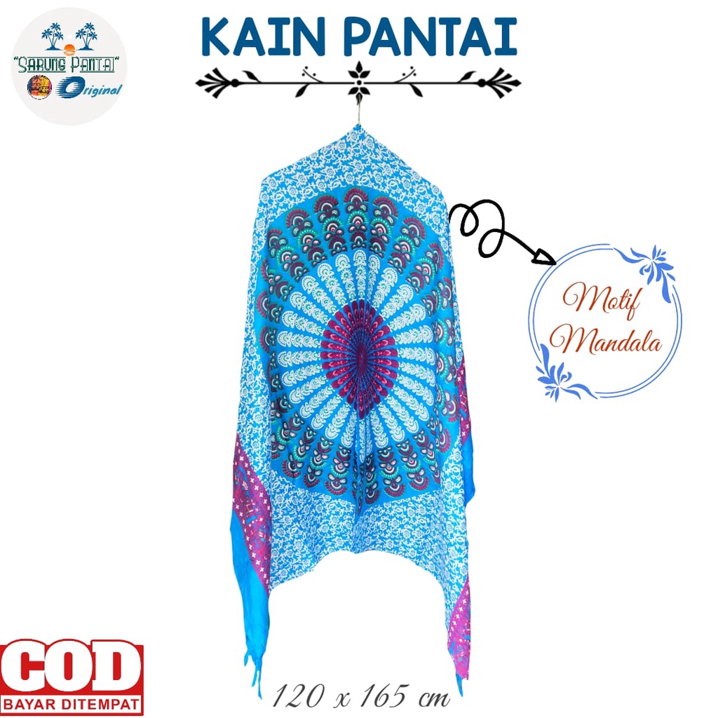 Kain Pantai Motif Mandala - Kain pantai bali - kain bali - sarung pantai - sarung bali - sarung pant