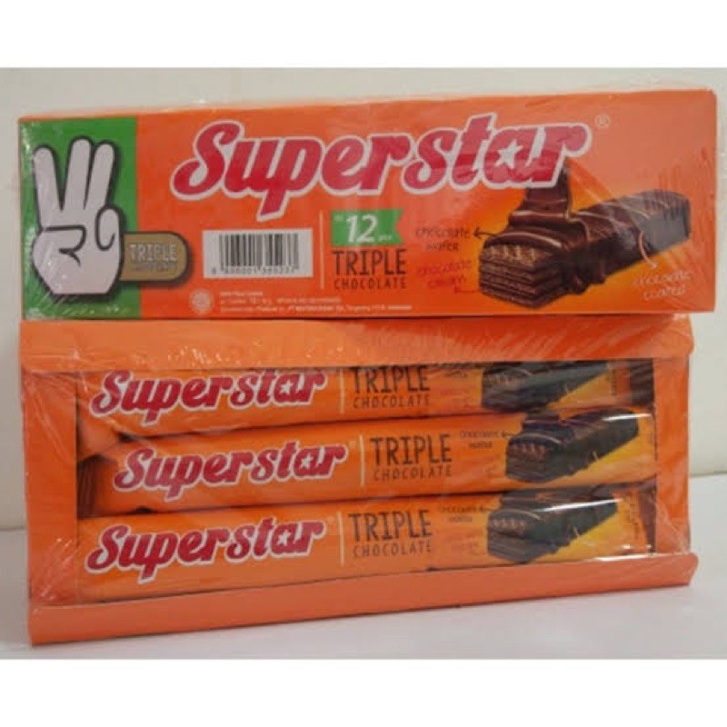 

Superstar Wafer Coklat / Superstar Roma Wafer Coklat isi 12 pcs WaferCoklat Superstar