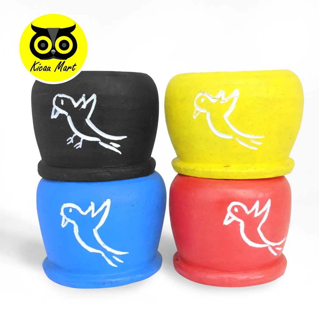 CEPUK MERPATI KERAMIK EKONOMIS TEMPAT PAKAN MAKAN MINUM BURUNG AYAM KELINCI HAMSTER SUGAR GLIDER MRCK