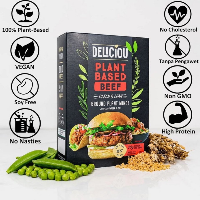 

Deliciou Plant Based Beef (Daging Vegan)