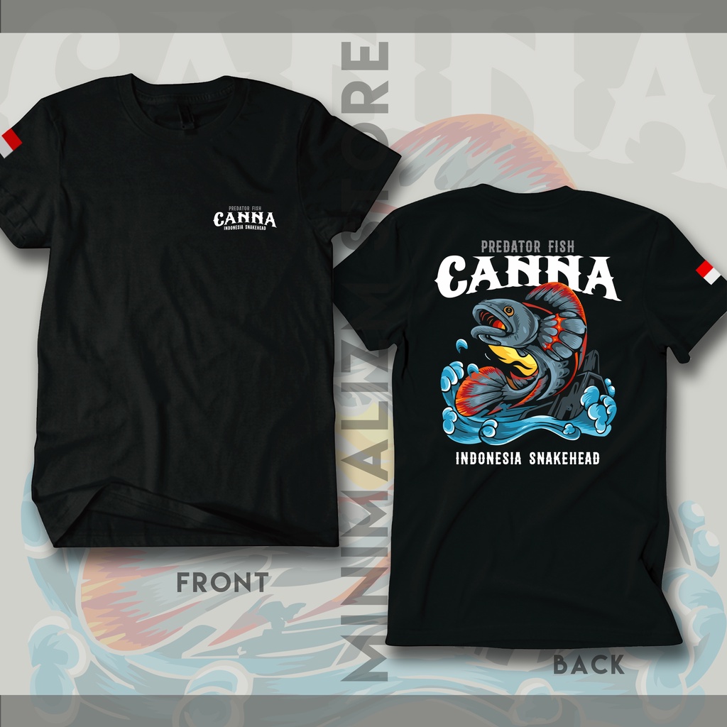Kaos Predator Fish Canna Indonesia Snakehead Premium