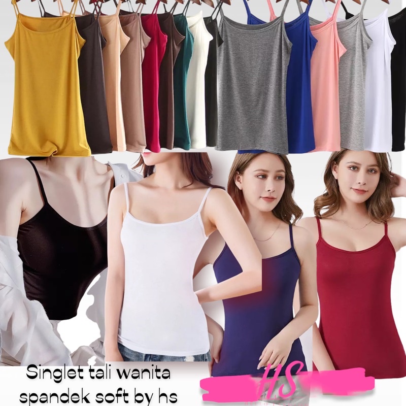 SINGLET TALI/TANKTOP TALI L&amp;XL/ SPANDEK SOFT/TANKTOP/DALAMAN SINGLET