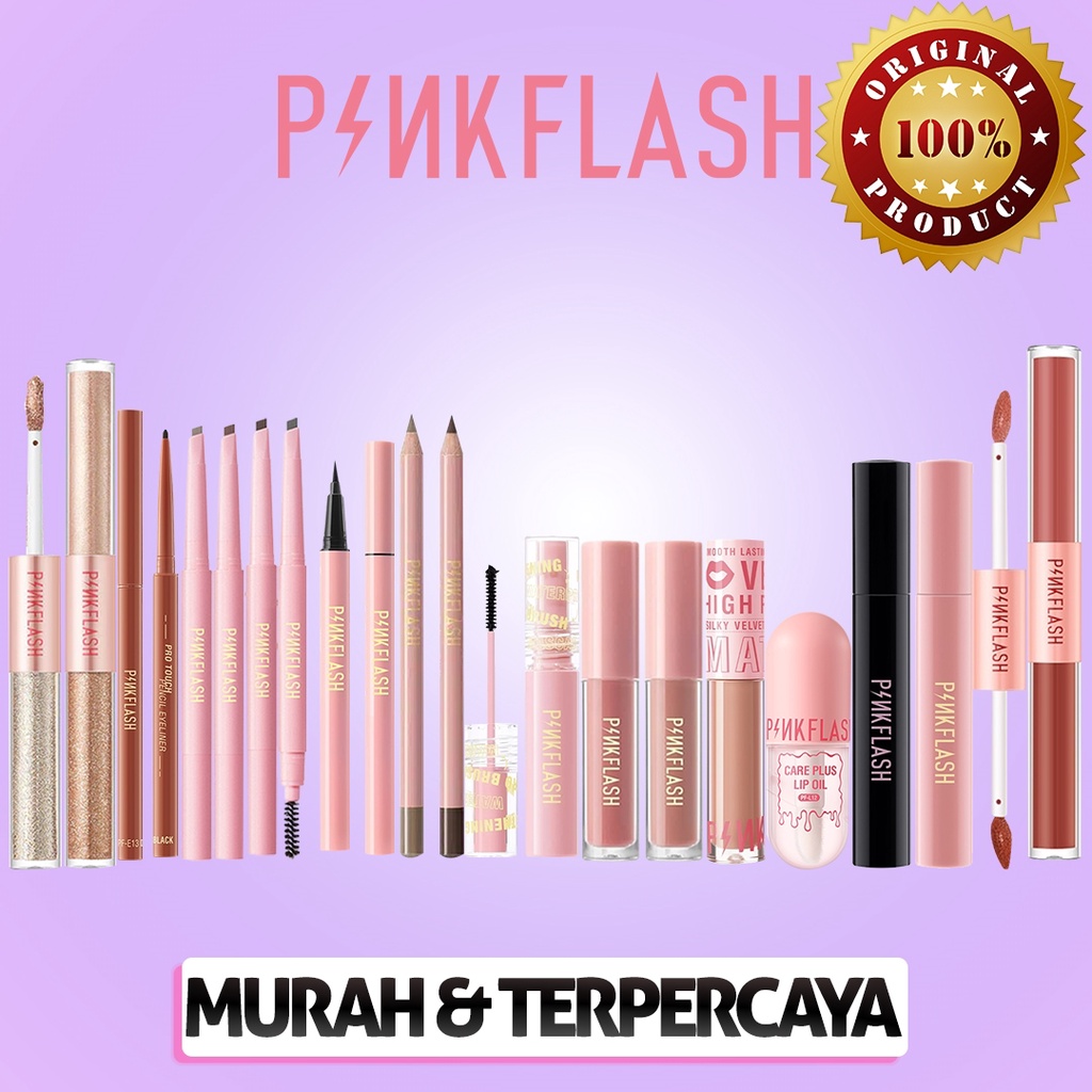 PINKFLASH ALL SERIES (LIQUID EYESHADOW / OMBRE 2IN1 LIPSTICK / LIP NATURAL OIL / EYELINER PENCIL AUT