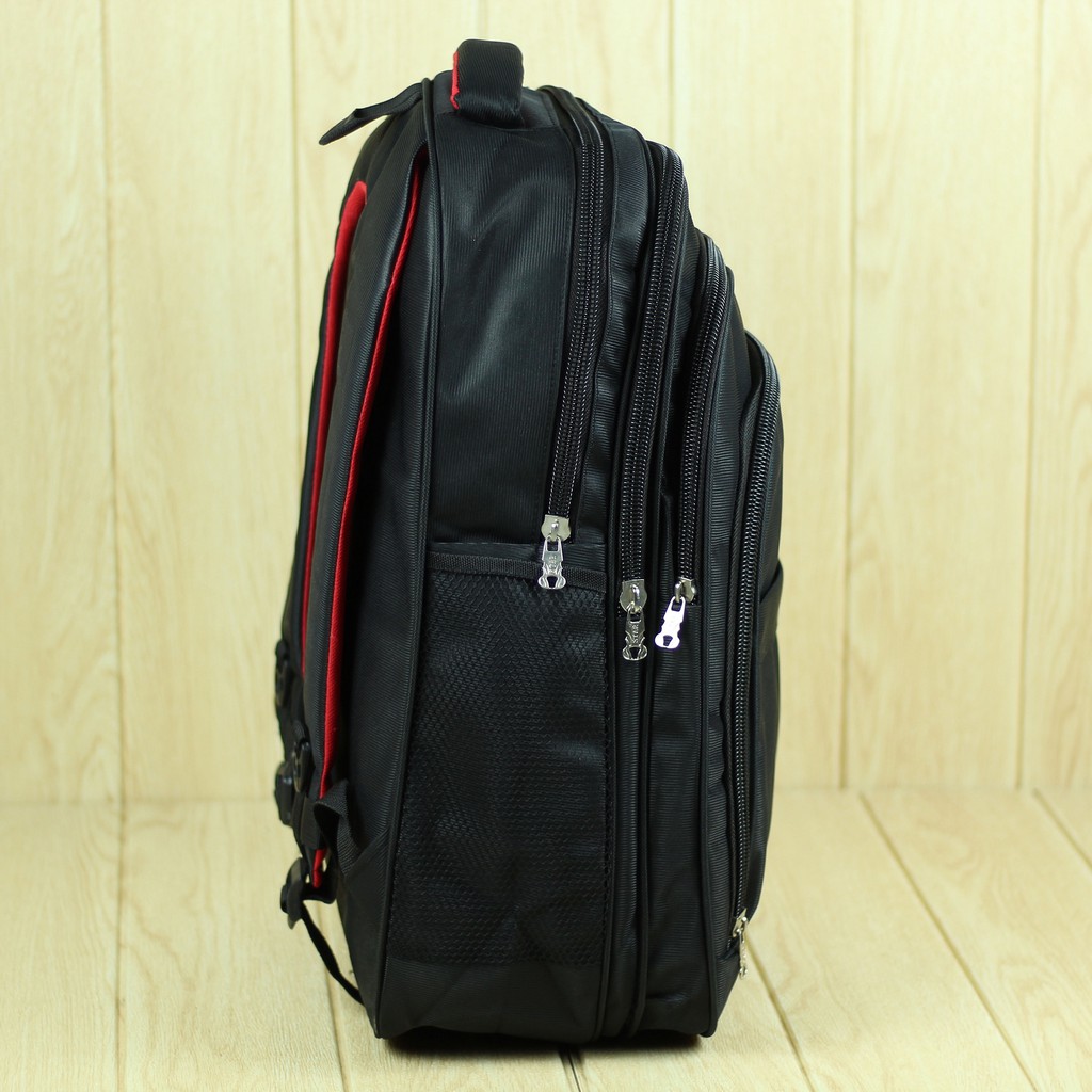 Ransel Gendong Pria Polo Mikro Hitam Tas Punggung Laptop Cowok SMP SMA Keren Berkualitas Keren Awet Backpack Pria Hitam Polos Tebal Bonus raincover Murah