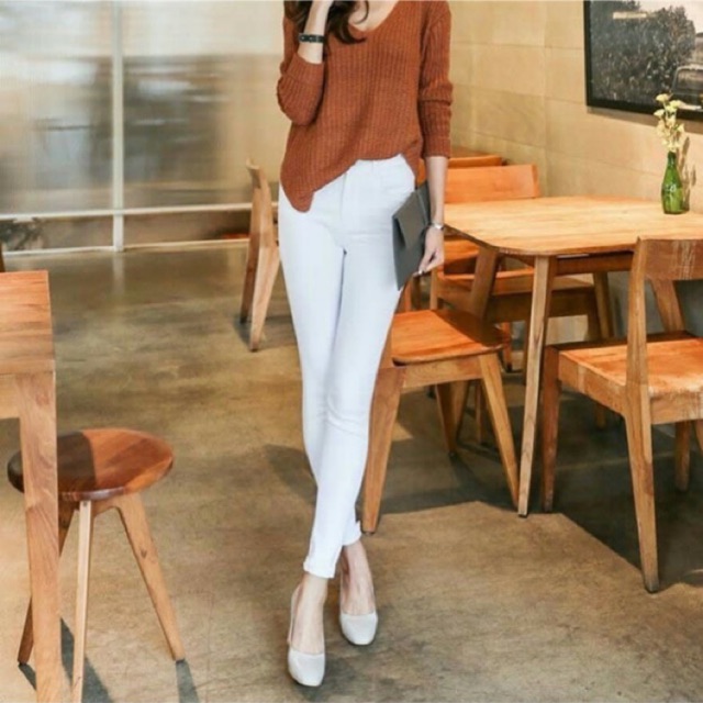 (5 warna) Celana Wanita Bahan Soft Jeans Skinny Hipster Stretch Big Size Jumbo JSK