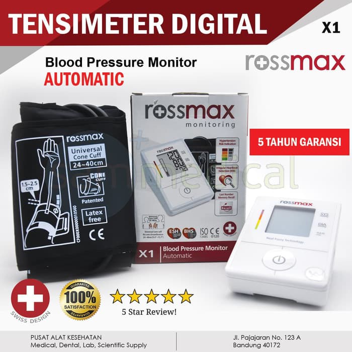 Promo Alkes - ROSSMAX X1 Tensimeter Digital Tekanan Darah GARANSI 5 thn