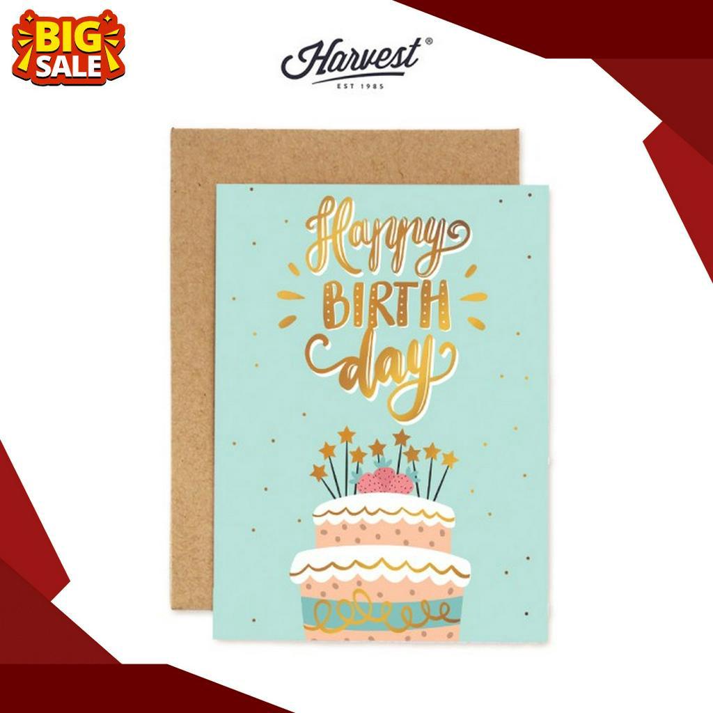 ORDER SAJA GAN Kartu Ucapan ulang tahun  Birthday Card Harvest Fun Bday  Cake