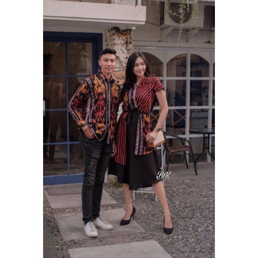 COUPLE Dress Batik wanita MOTIV SONGKET