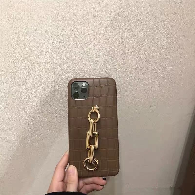 lether chain case nude for iphone 12 11 xr xs etc