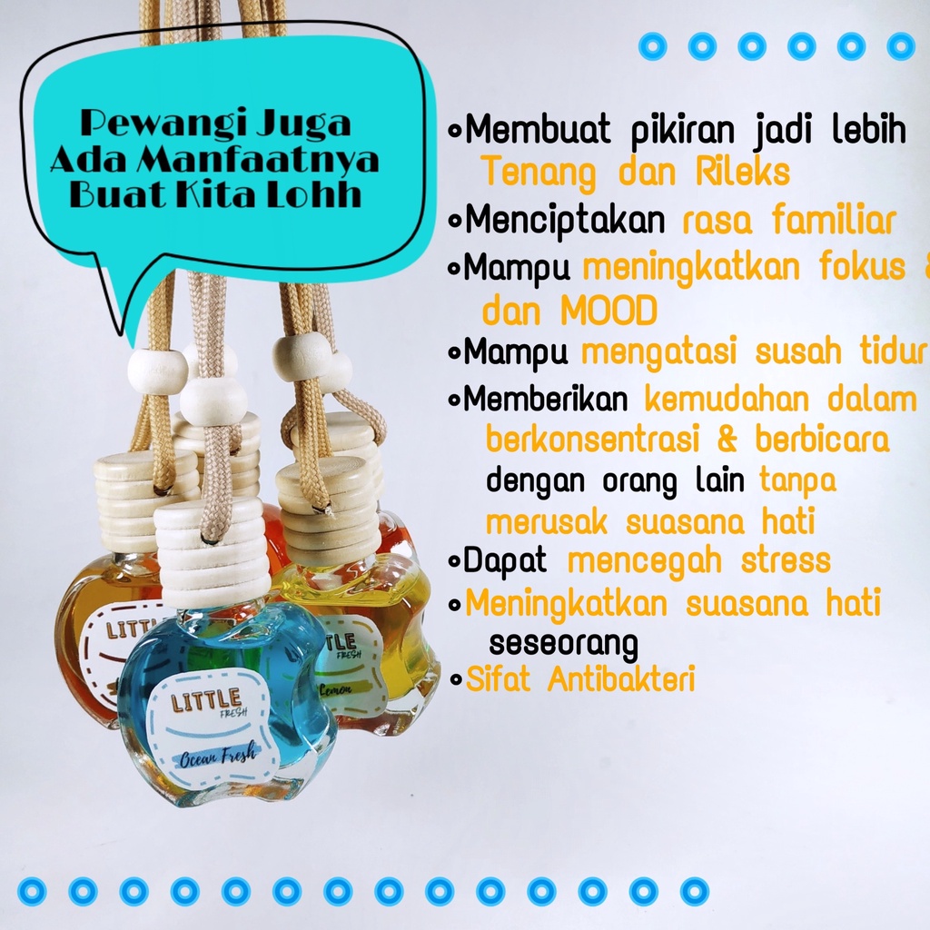 Little Fresh Pengharum Pewangi Mobil Parfum Parfume Farfum Parpum Mobil Gantung Aromaterapi Aromatherapy Mewah Tahan Lama Dan Wangi Enak Gantung Dashboard 10ml