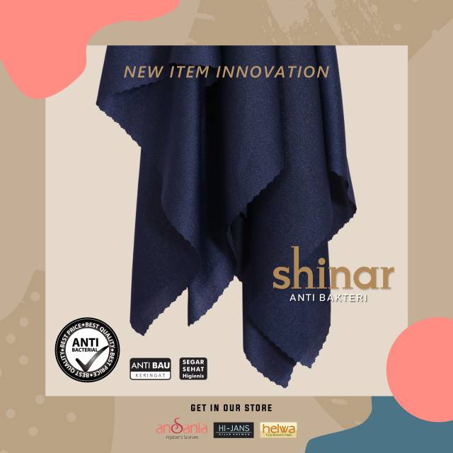 KERUDUNG SEGIEMPAT SHINAR GLAMOUR LASERCUT ANSANIA ORIGINAL HIJAB SEGI EMPAT NAYLA HIJA'B