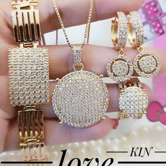 Xuping Set Perhiasan Lapis Emas 24k 1416n