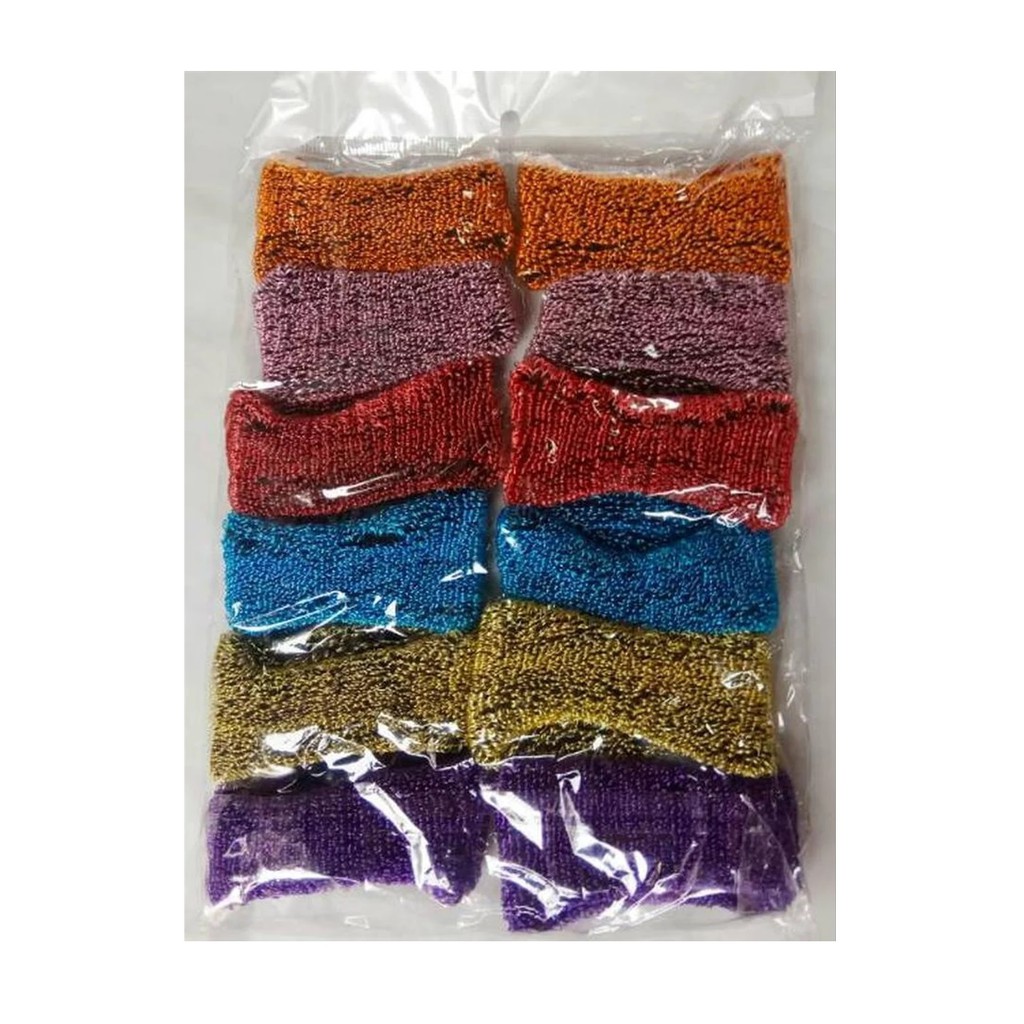 Ikat Rambut Donat Kilap Rajut Tebal Bahan Nylon Kunciran Ponytail Karet Rambut Sporty Warna Warni-IR Donat-WARNA GELAP