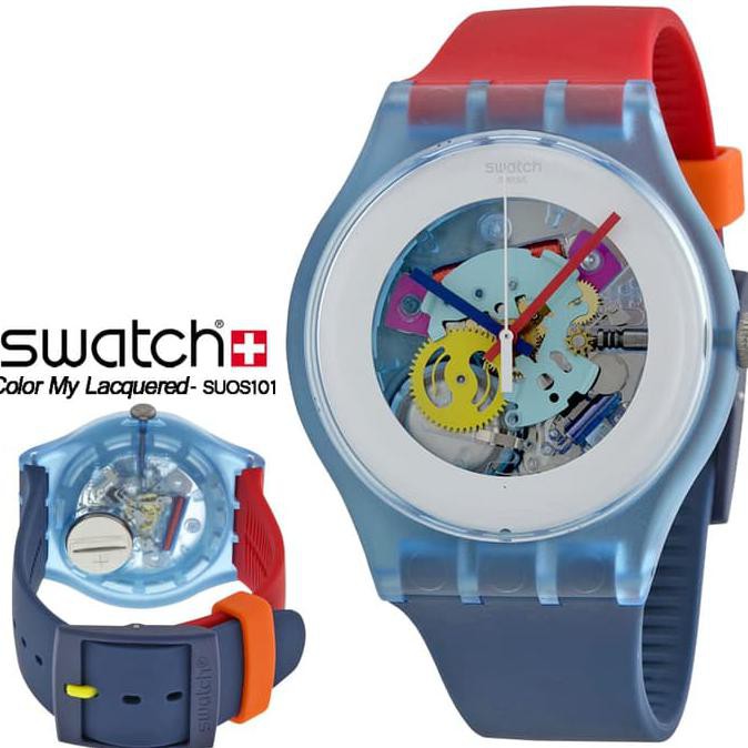 TERBARU SWATCH SUOS101 ORIGINAL JAM TANGAN WANITA PEREMPUAN CEWEK REMAJA ANAK2 TERLARIS