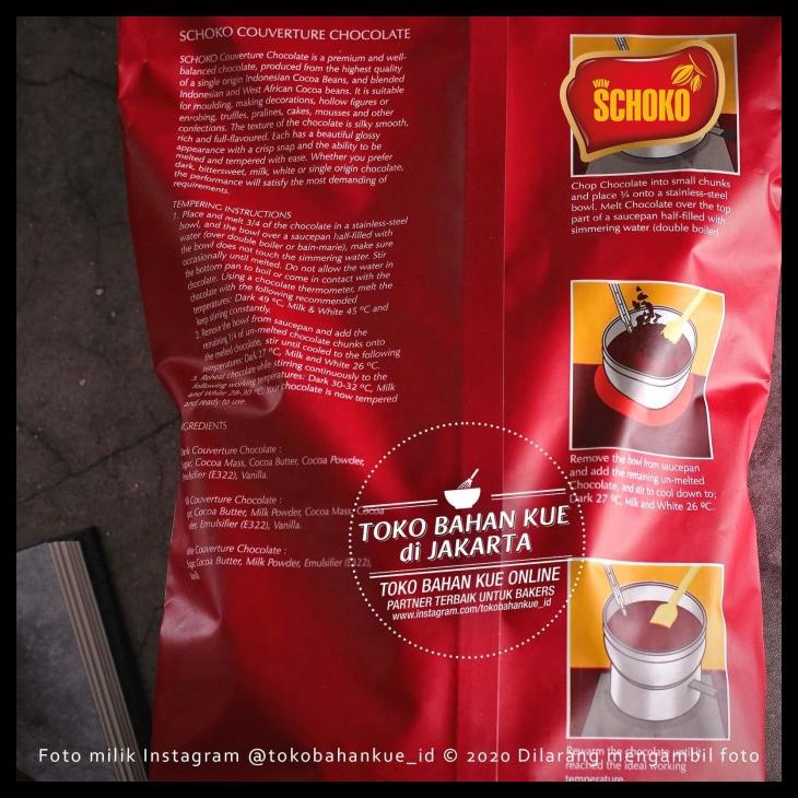 

TERBARUU!! Schoko CUBE 56% Dark Chocolate Couverture 500gr Baking Cokelat Coklat PROMO