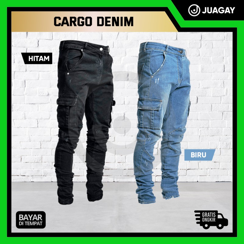 cargo denim jeans