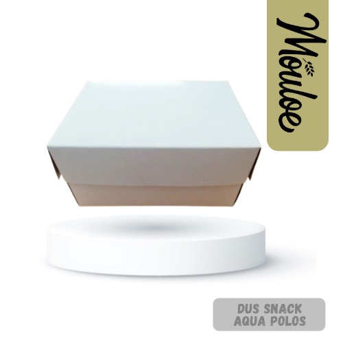 

DUS SNACK POLOS AQUA 14x10x7 | Mouloemart | Dus kotak snack