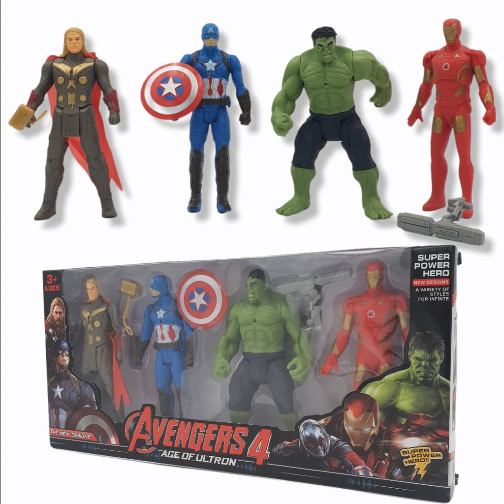 Set Mainan Anak Robot Super Hero Avengers Isi 5 Pcs/ Mainan Avengers Set Terbaru Ada Thanos Mainan