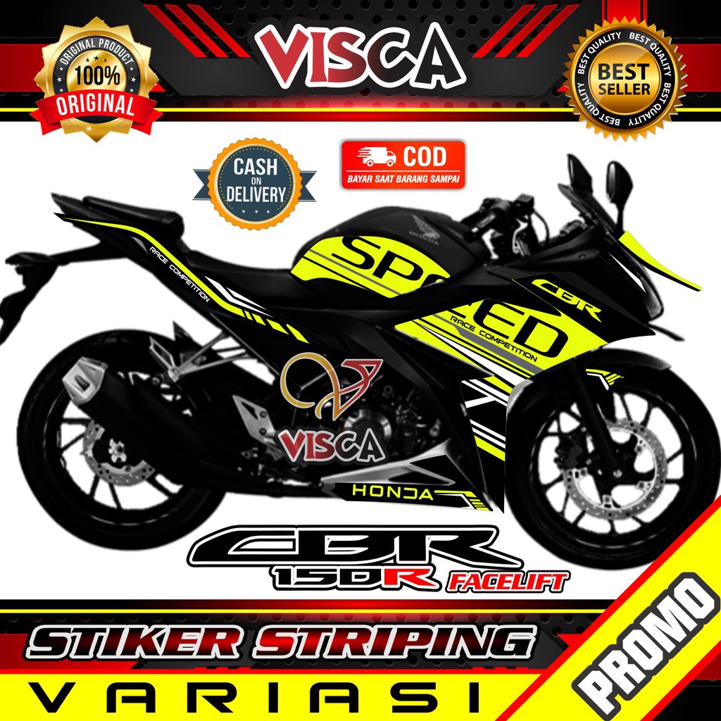 Striping Cbr 150r Facelift  - Sticker Striping Variasi Lis Cbr 150r Facelift - Striping Hologram Cbr