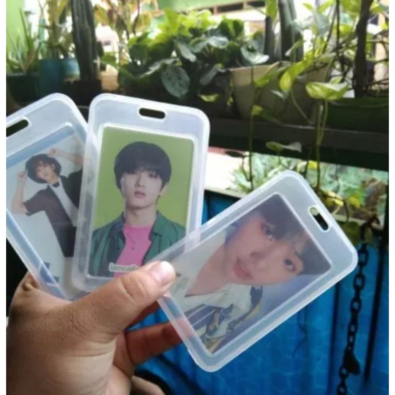 

Photocard Holder ID Card Case Plastik / Plastic Sticker Ballchain Deco