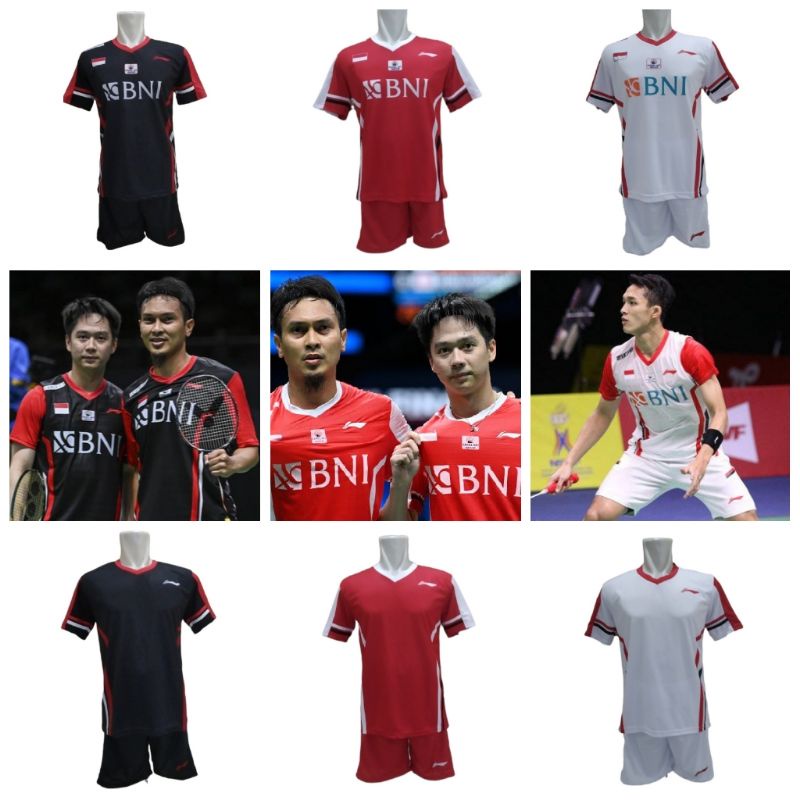 Setelan Badminton Bulutangkis Piala Thomas Uber Cup Baju Atasan dan Celana Badminton Bulutangkis Thomas Uber Cup / Kaos Seragam Bulutangkis Olimpiade / Jersey Badminton Drifit / Baju Olahraga Pria Wanita / Bisa Pasang Nama Negara Logo / Best Lokal Quality