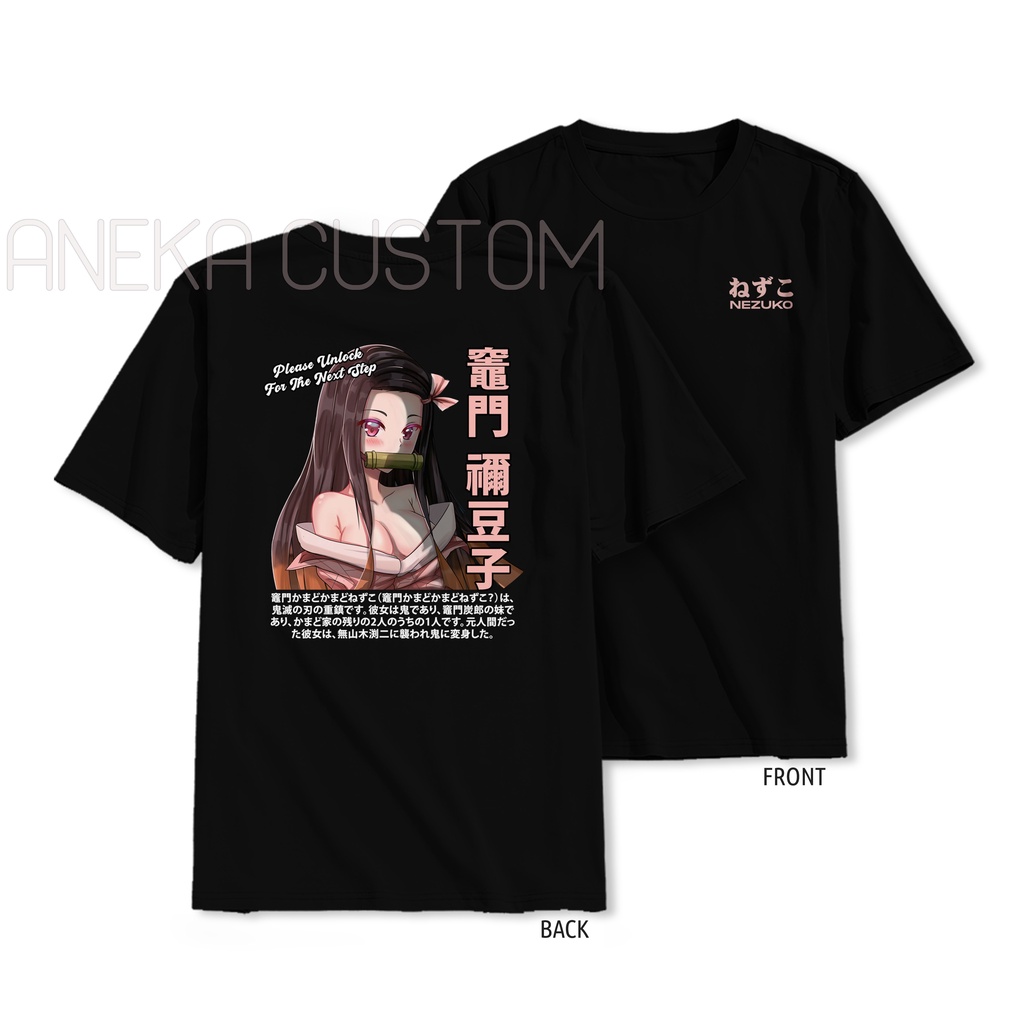 Tshirt Anime Nezuko / Kaos Distro Anime Kimetsu No Yaiba / Tshirt Anime Nezuko Waifu