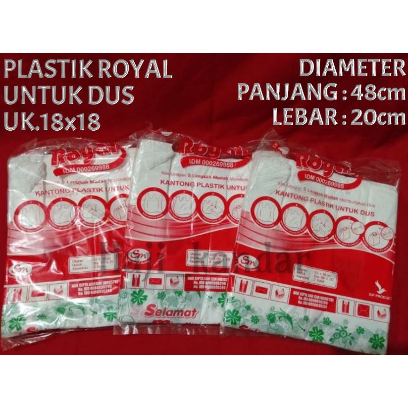 

PALING DIBURU!!! Kantong Plastik Dus Merk Royal (uk dus 18x18)