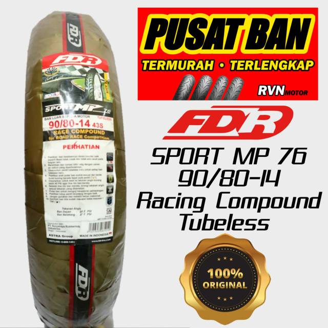 Fdr mp76 90/80-14 race compound tubeless