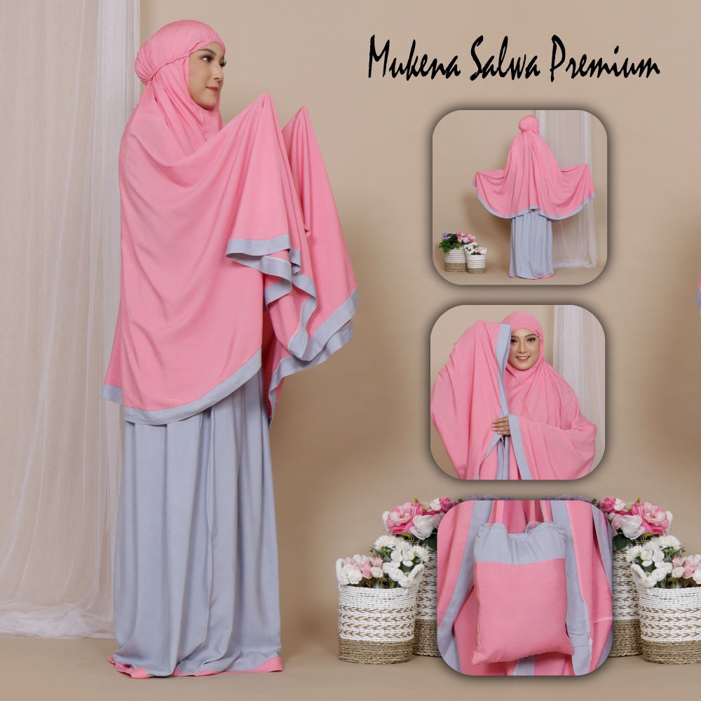 Mukena Bali Salwa Polos Light Bahan Rayon Janger Premium By Zahwa