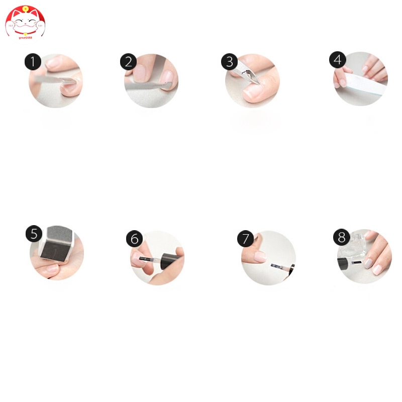 600pcs Kuku Palsu Pendek Bentuk Bulat Bahan Akrilik Untuk Nail Art Diy