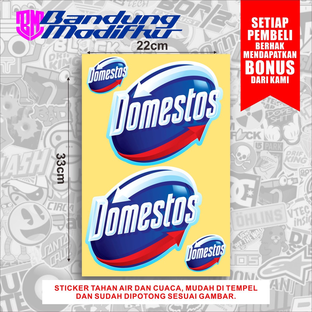 STICKER SET PACK PRINTCUT DOMESTOS