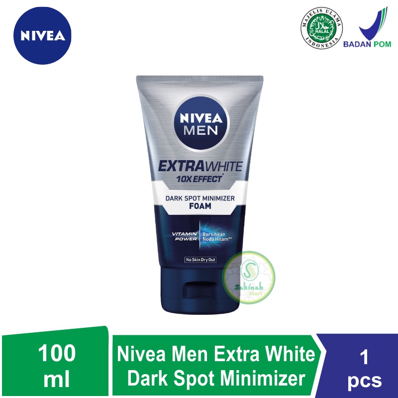 NIVEA MEN Personal Care Men Extra White Dark Spot Minimizer Facial Foam 100ml