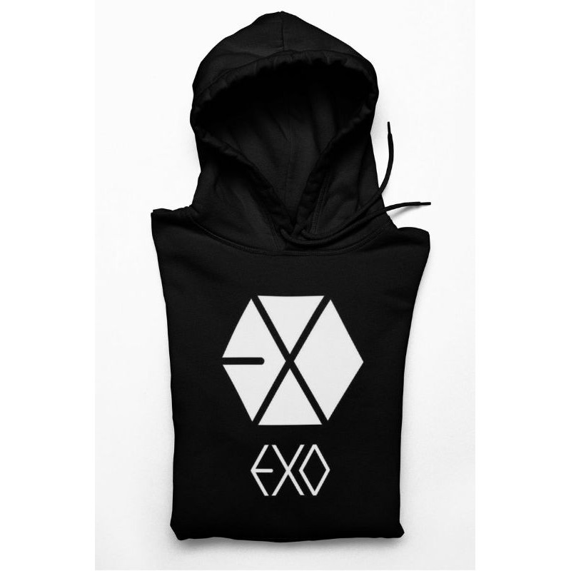 S - XXXX(6XL) Hoodie EXO Basic Simple Logo Jaket KPop BIGSIZE OVERSIZE Pria Wanita Kpopers 5XL 4XL