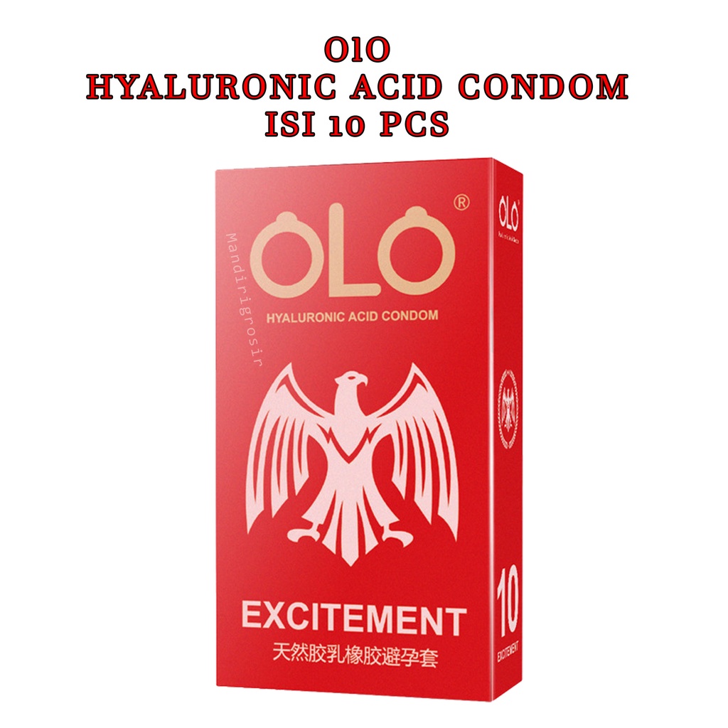 kondom * Olo  * Hyaluronic Acid Condom* Isi 10 pcs