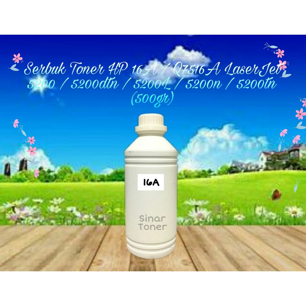 Serbuk Toner Refill Cartridge 16A Q7516A LaserJet 5200 5200L 5200n 5200dtn 5200tn 500gr